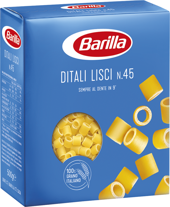 BARILLA DITALI LISCI N45 500 GR