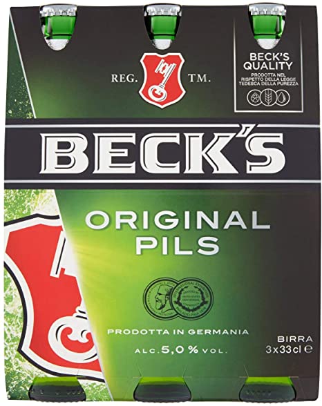 BECK'S VETRO BIRRA 330 ML X3