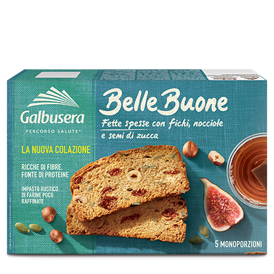 GALBUSERA BELLE BUONE FETTE BISCOTTATE CON FICHI NOCCIOLE E SEMI DI ZUCCA 200 GR