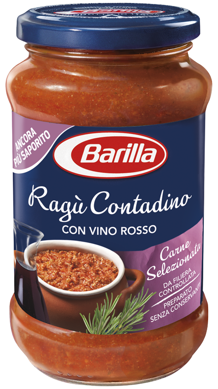 BARILLA VETRO RAGU' CONTADINO CON VINO ROSSO 400 GR