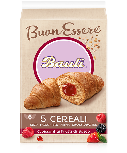 BAULI CROISSANT 5 CEREALI AI FRUTTI DI BOSCO X6 240 GR