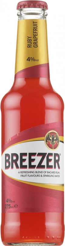 BACARDI VETRO BREEZER RUBY GRAPEFRUIT 275 ML