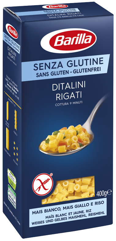 BARILLA DITALINI RIGATI SENZA GLUTINE 400 GR