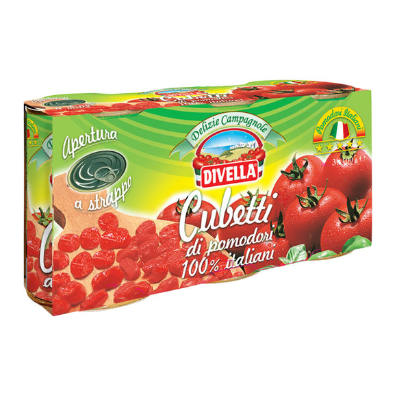 DIVELLA CUBETTI DI POMODORI 400 GR X3