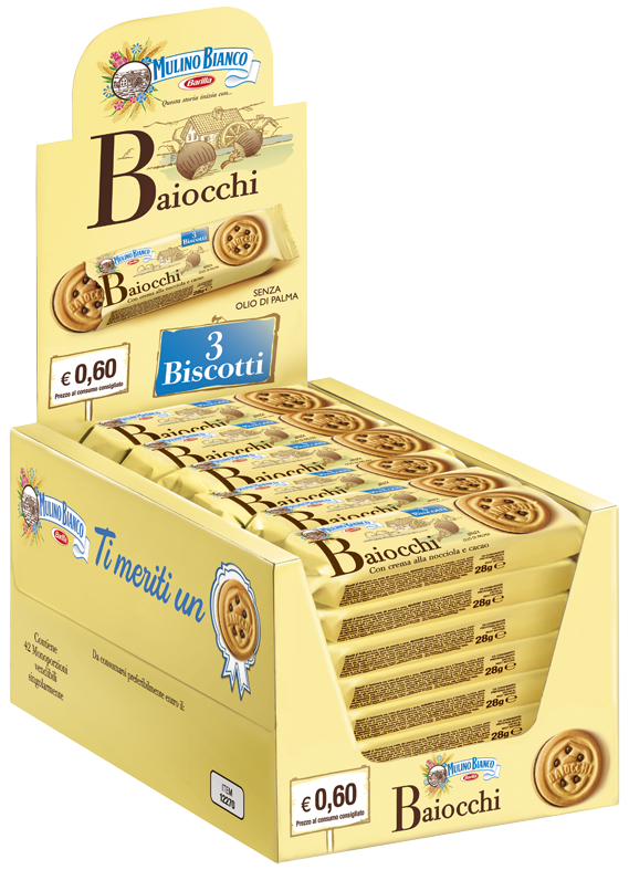 MULINO BIANCO ESPOSITORE BAIOCCHI 28 GR X42