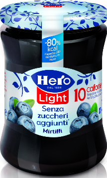 HERO CONFETTURA LIGHT SENZA ZUCCHERI AGGIUNTI MIRTILLI 280 GR