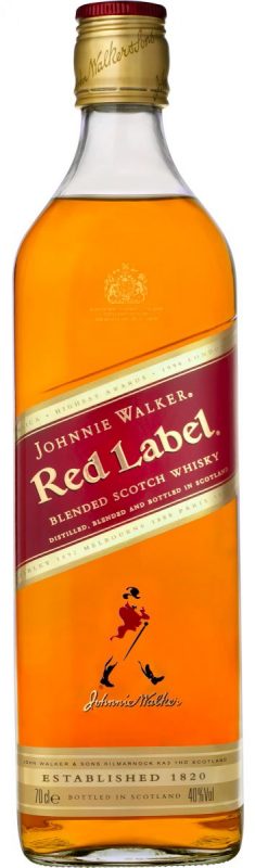 JOHNNIE WALKER VETRO RED LABEL WHISKY 700 ML