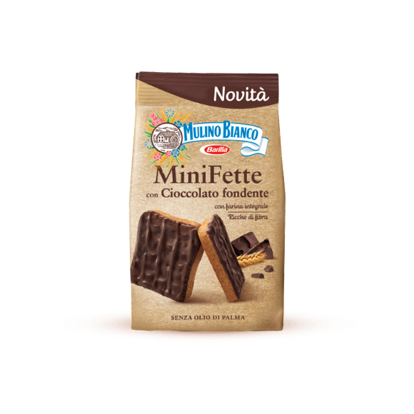 MULINO BIANCO MINI FETTE INTEGRALE CON CIOCCOLATO FONDENTE 110 GR