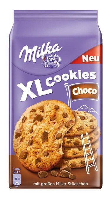 MILKA COOKIES CHOCO XL 185 GR