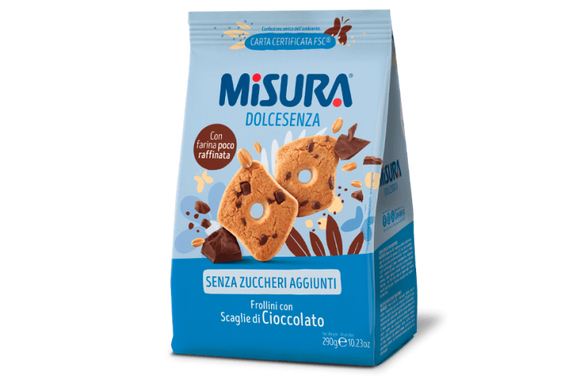 MISURA FROLLINI CON SCAGLIE DI CIOCCOLATO SENZA ZUCCHERI AGGIUNTI 290 GR