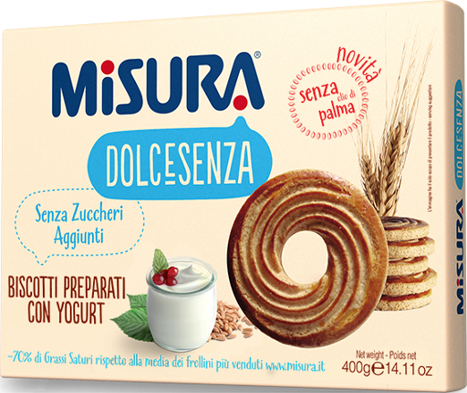 MISURA BISCOTTI CON YOGURT SENZA ZUCCHERI AGGIUNTI 400 GR