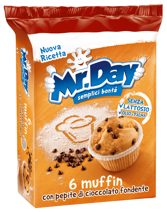 MR. DAY MUFFIN CON GOCCE DI CIOCCOLATO X6 252 GR