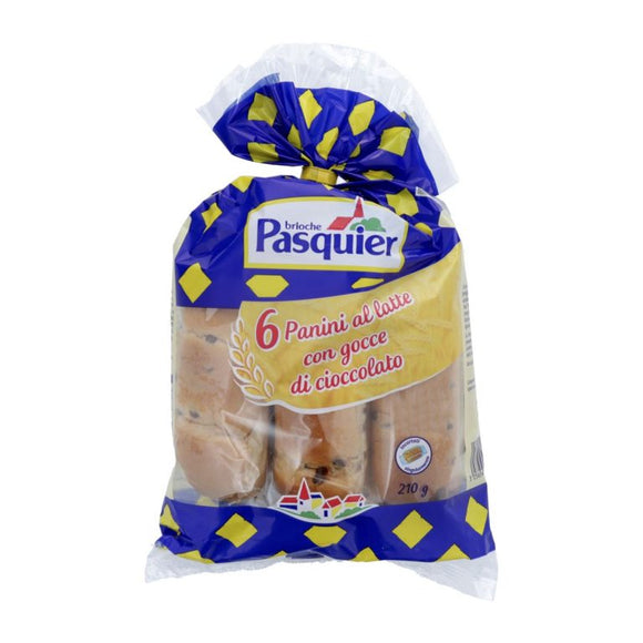 PASQUIER PANINI AL LATTE CON GOCCE DI CIOCCOLATO X6 210 GR