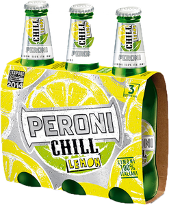 PERONI VETRO BIRRA CHILL LEMON 330 ML X3