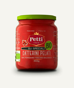 PETTI VETRO DATTERINI PELATI BIO 350 GR