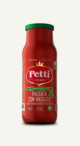 PETTI VETRO PASSATA CON BASILICO 500 GR