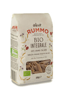 RUMMO INTEGRALE BIO MEZZE PENNE RIGATE N28 500 GR