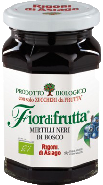 RIGONI DI ASIAGO CONFETTURA FIOR DI FRUTTA MIRTILLI NERI DI BOSCO BIOLOGICO 250 GR