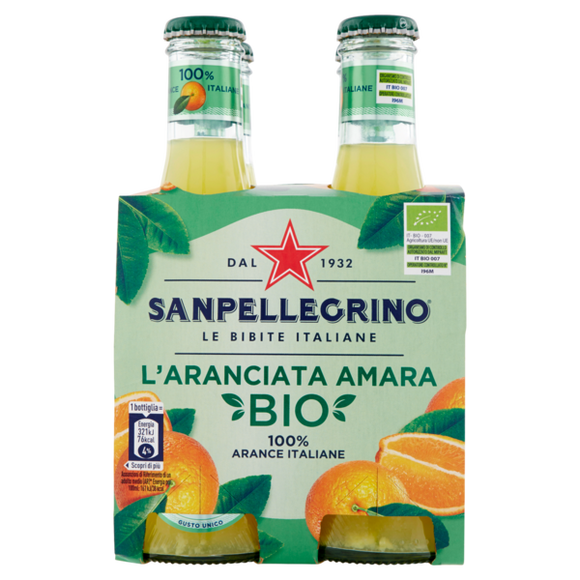 SAN PELLEGRINO VETRO ARANCIATA AMARA BIO 20 CL X4