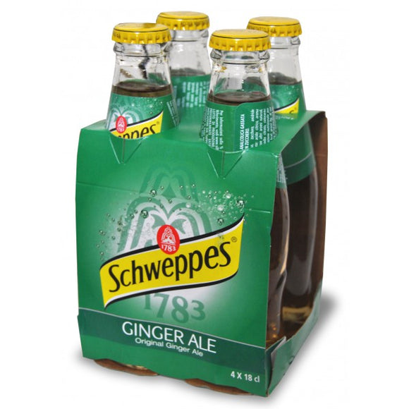 SCHWEPPES VETRO GINGER ALE 180 ML X4