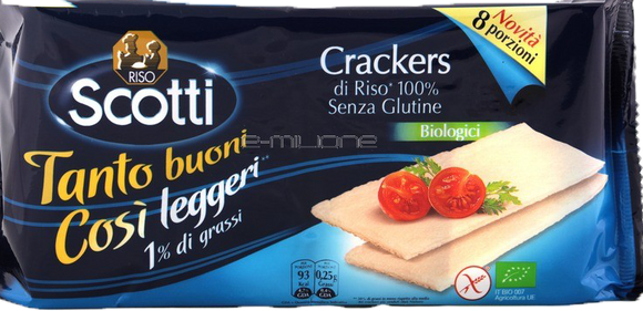 SCOTTI CRACKERS DI RISO 100% SENZA GLUTINE X8 200 GR