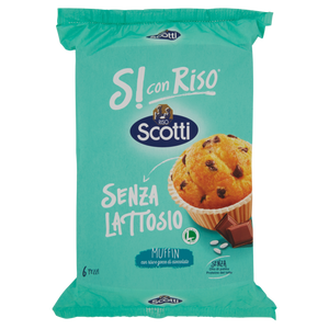 SCOTTI SI CON RISO MUFFIN CON GOCCE DI CIOCCOLATO SENZA LATTOSIO X6 252 GR