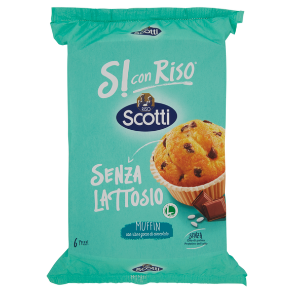 SCOTTI SI CON RISO MUFFIN CON GOCCE DI CIOCCOLATO SENZA LATTOSIO X6 252 GR