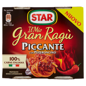 STAR GRAN RAGU' PICCANTE CON PEPERONCINO 180 GR X2