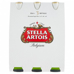 STELLA ARTOIS VETRO BIRRA 330 ML X3