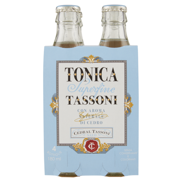 TASSONI VETRO TONICA 180 ML X4