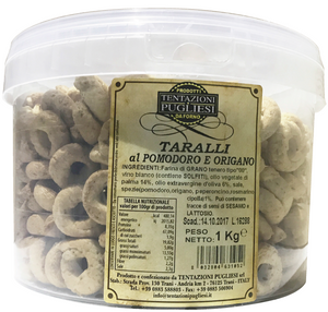 TENTAZIONI PUGLIESI SECCHIO TARALLI AL POMODORO E ORIGANO 1 KG