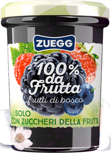 ZUEGG CONFETTURA FRUTTI DI BOSCO 100% DA FRUTTA SENZA ZUCCHERI AGGIUNTI 250 GR