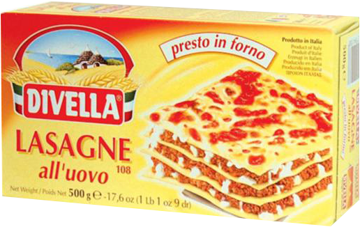 DIVELLA LASAGNE ALL'UOVO N108 500 GR